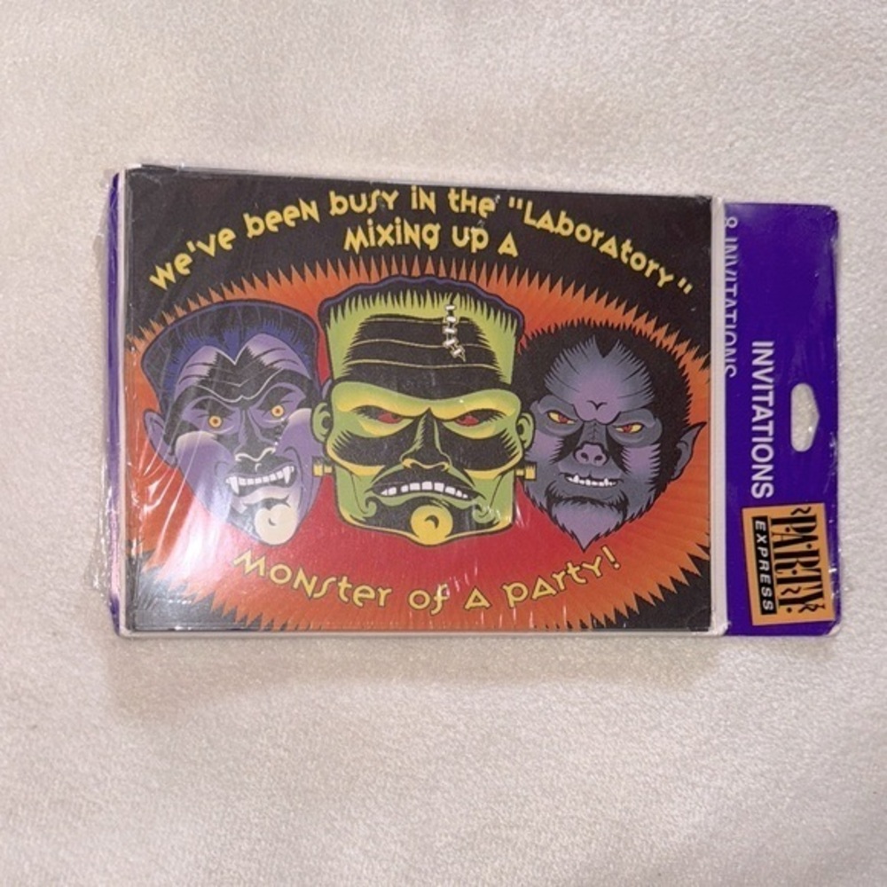 Halloween Monster Party Invitations ~ Bundle 3 Items to Save 30% Off a Purchase